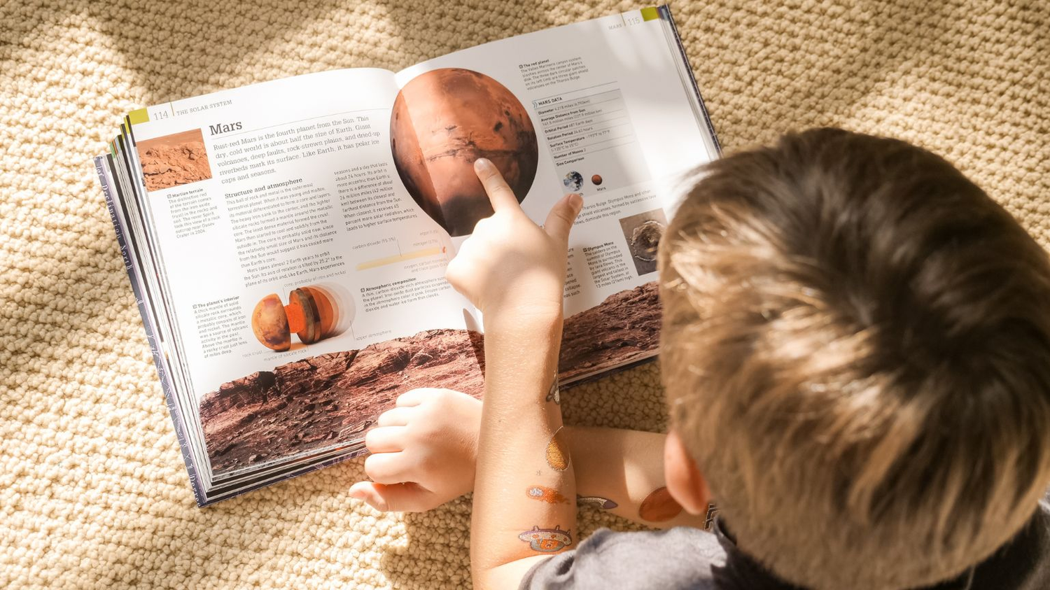 Child reading a book- Soulshine's Children's Books Section