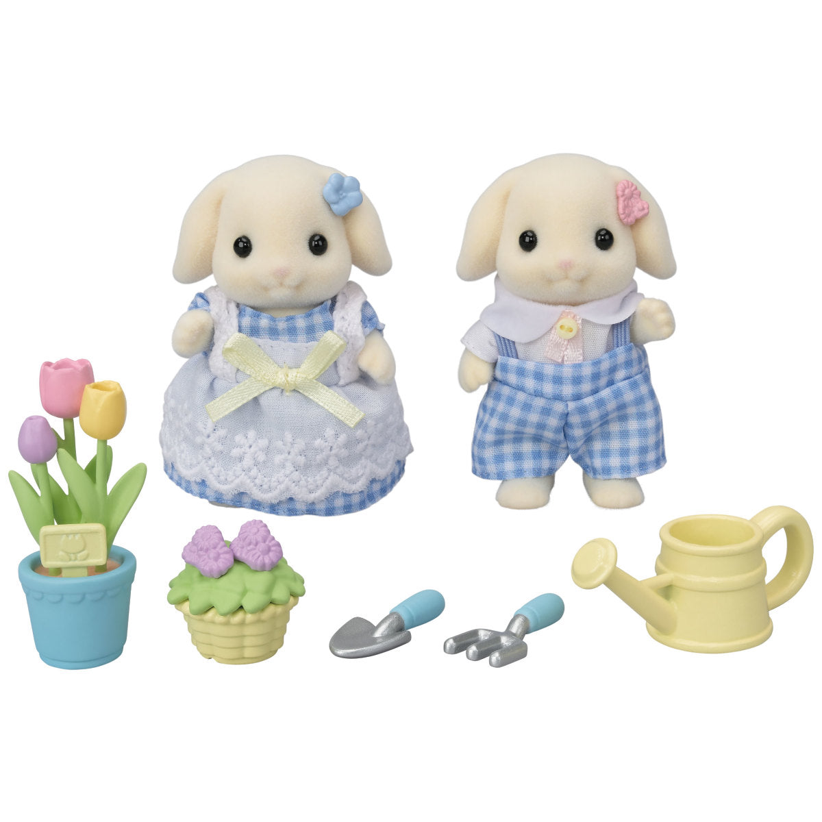 Calico Critters - Blossom Gardening Set - Flora Rabbit Sisters & Brother