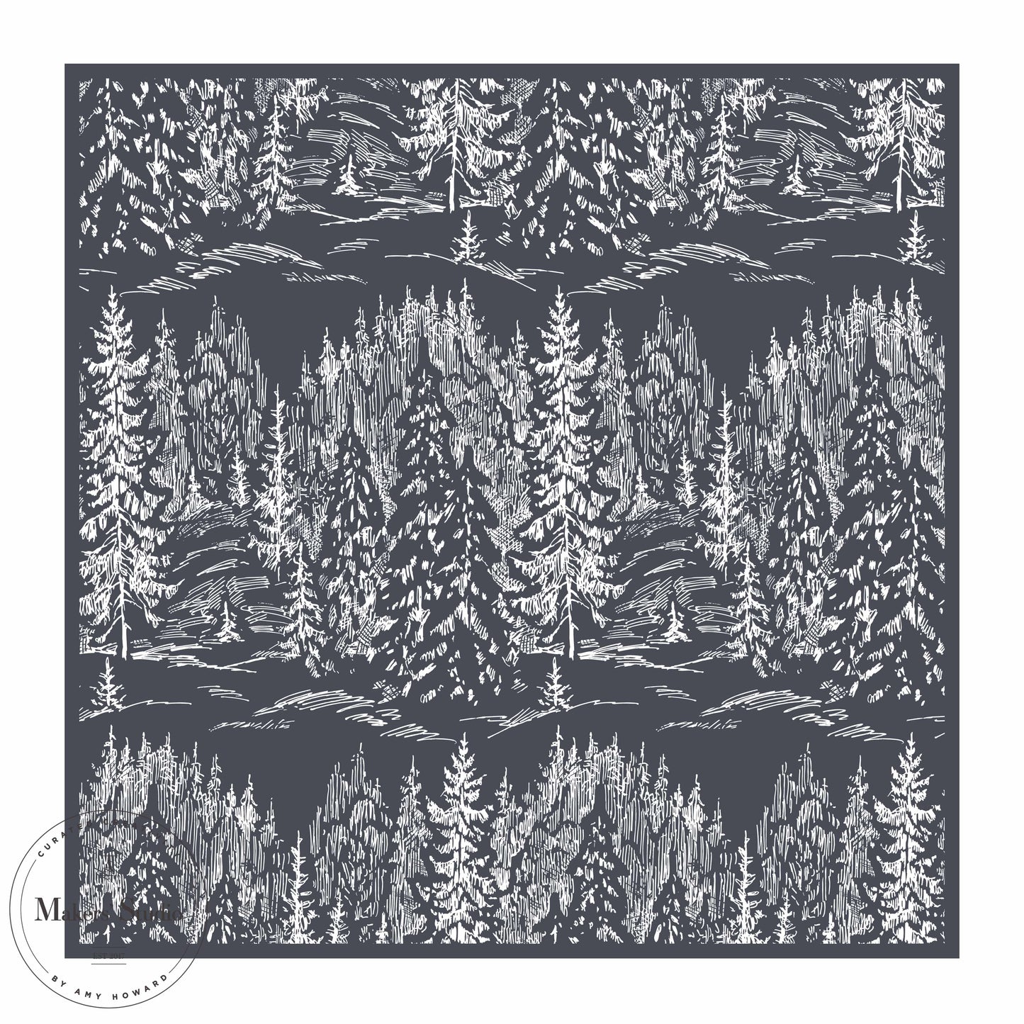 Forest Pattern Mesh Stencil 12x12