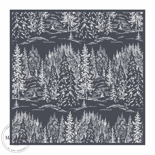 Forest Pattern Mesh Stencil 12x12