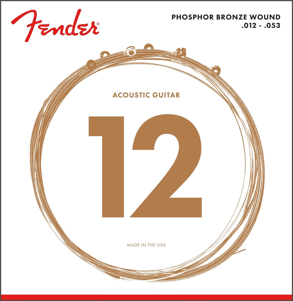 Fender phosphor bronze wound .012-.053 acoustic guitar strings
