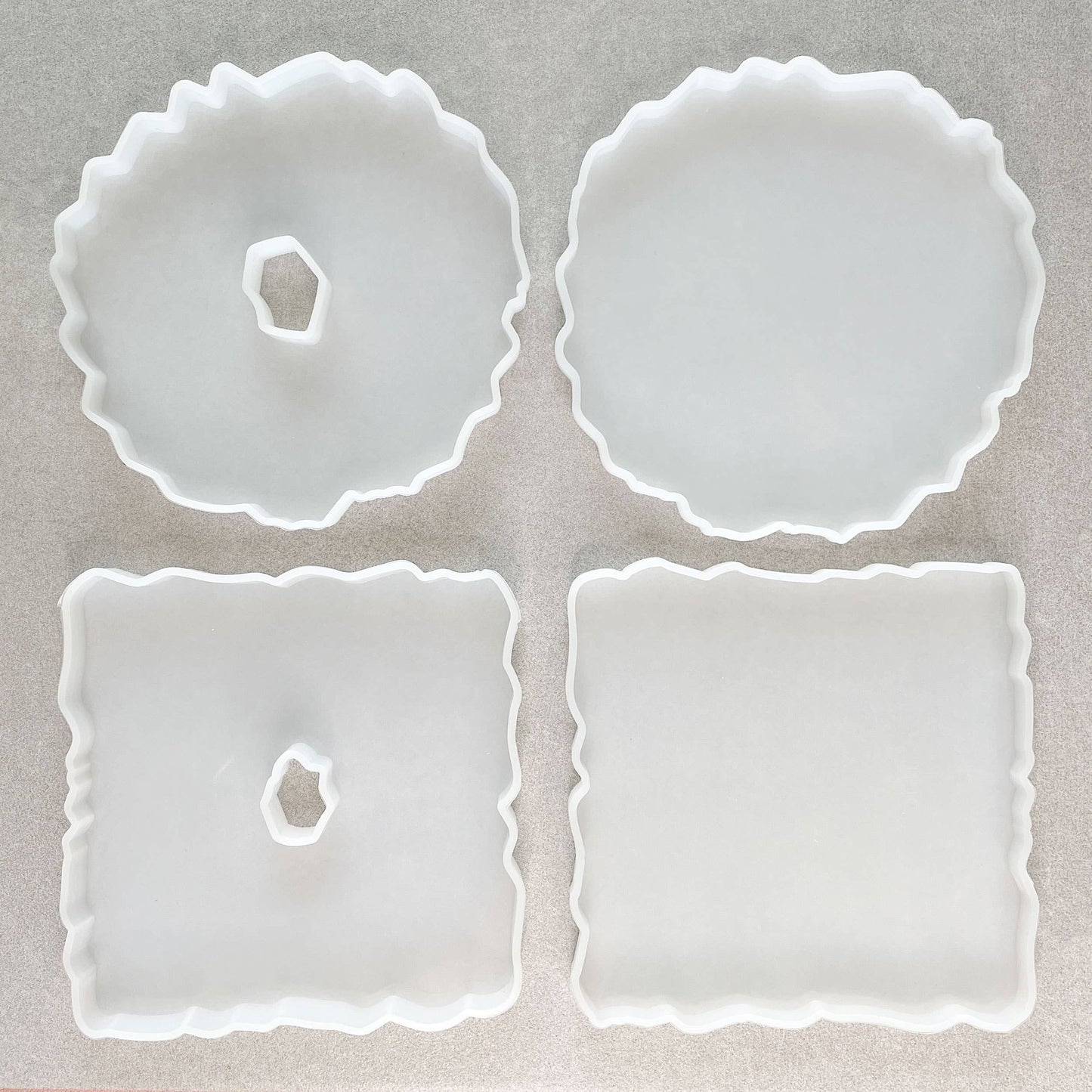 Geode Coasters Silicone Mold 4 pc