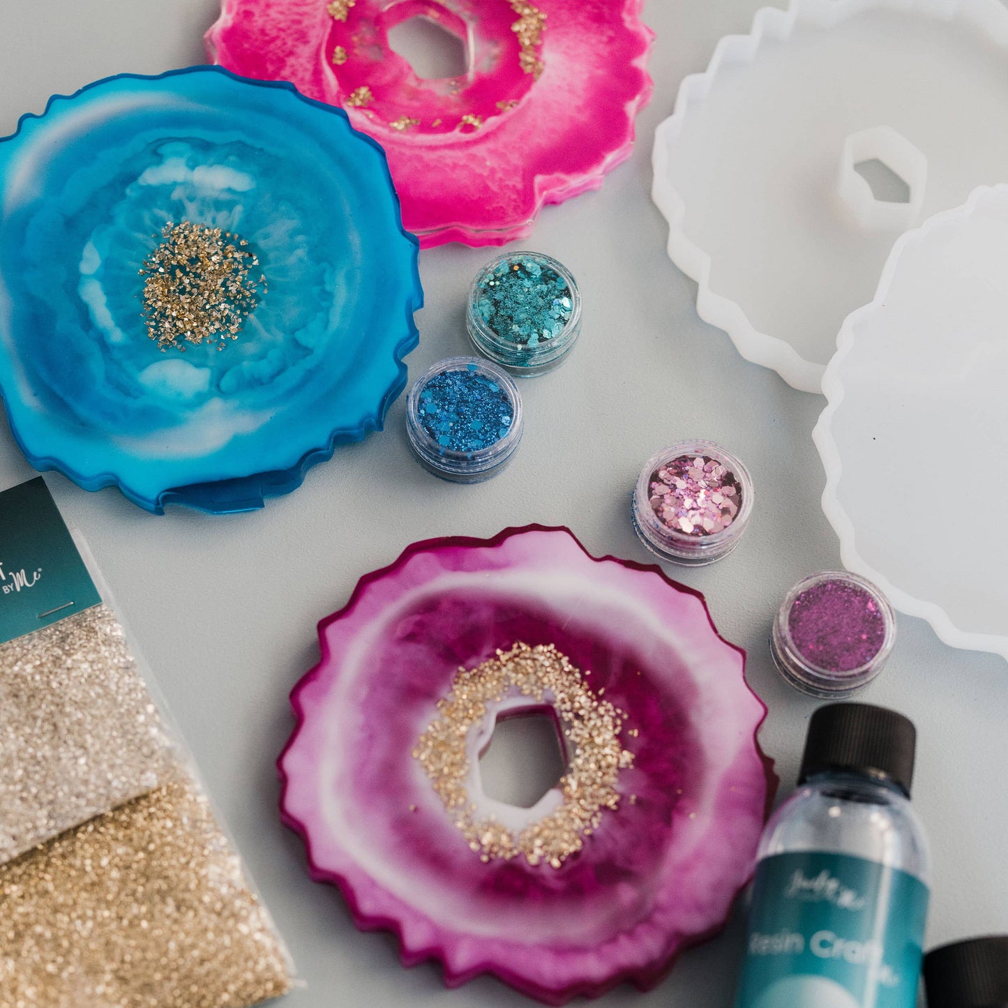 Geode Coasters Silicone Mold 4 pc