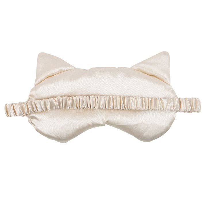 Something Different Wholesale White Cat Face Satin Eye Mask