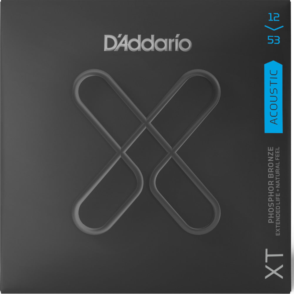 D'addario xt .012-.053 phosphor bronze exlife acoustic guitar strings XTAPB1253