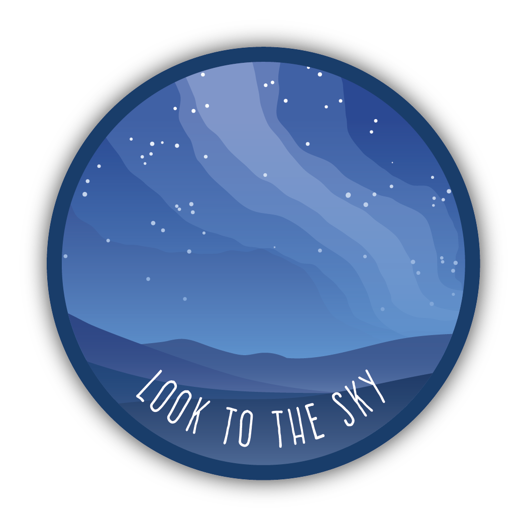 Look To The Sky Sticker