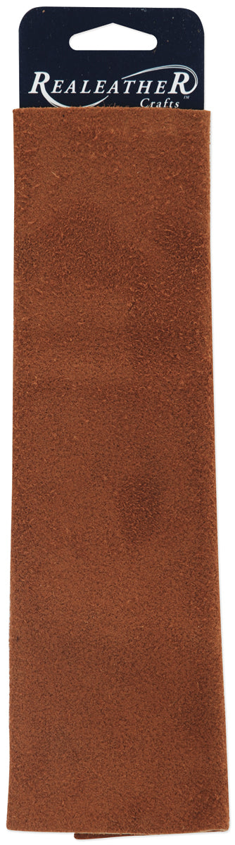 Realeather Suede Trim Piece Medium Brown 8.5x11''