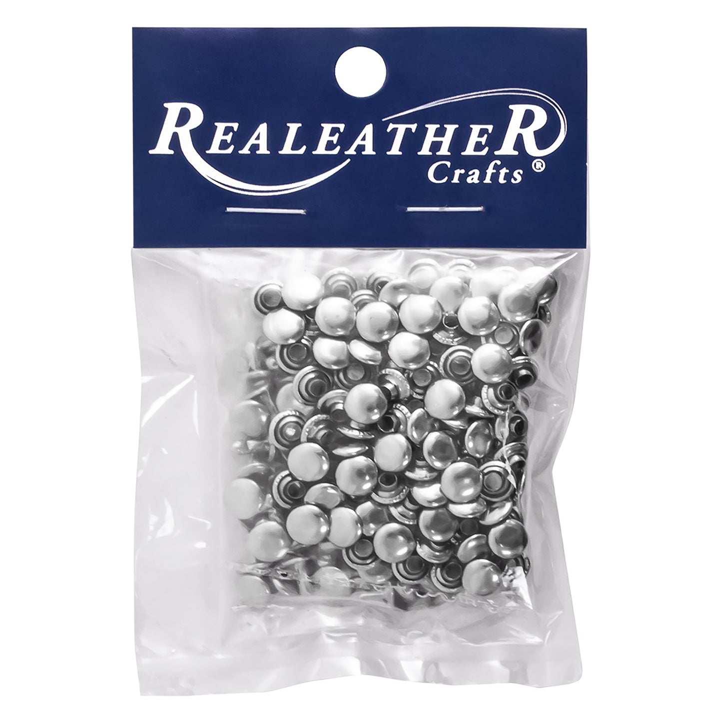 Realeather Small Rivets Nickle 100/pk