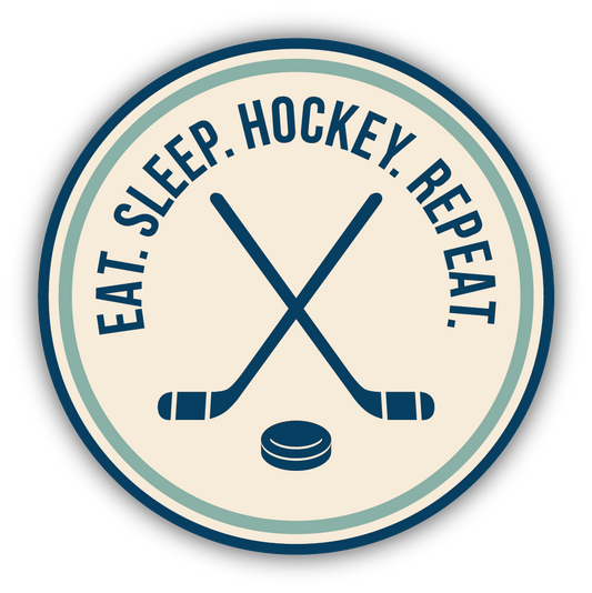 Eat Sleep Hockey Repeat Sticker