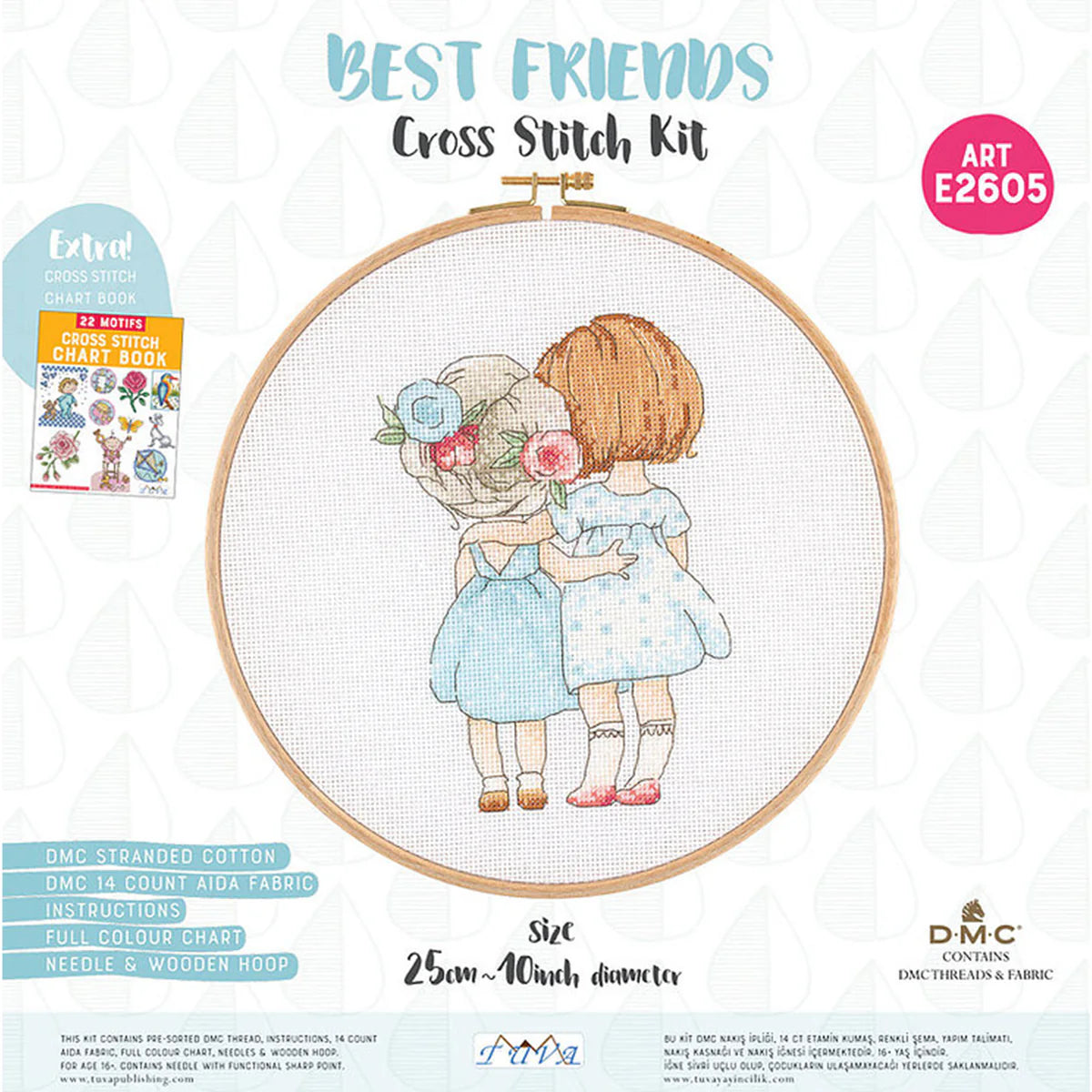 BEST FRIENDS CROSS STITCH HOOP KIT