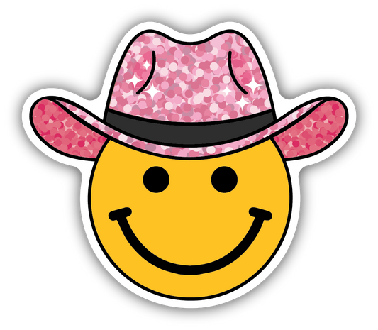 COWBOY  SMILEY STICKER
