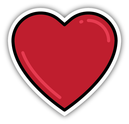 RED HEART STICKER