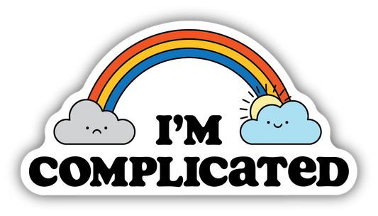 I'M COMPLICATED RAINBOW STICKER