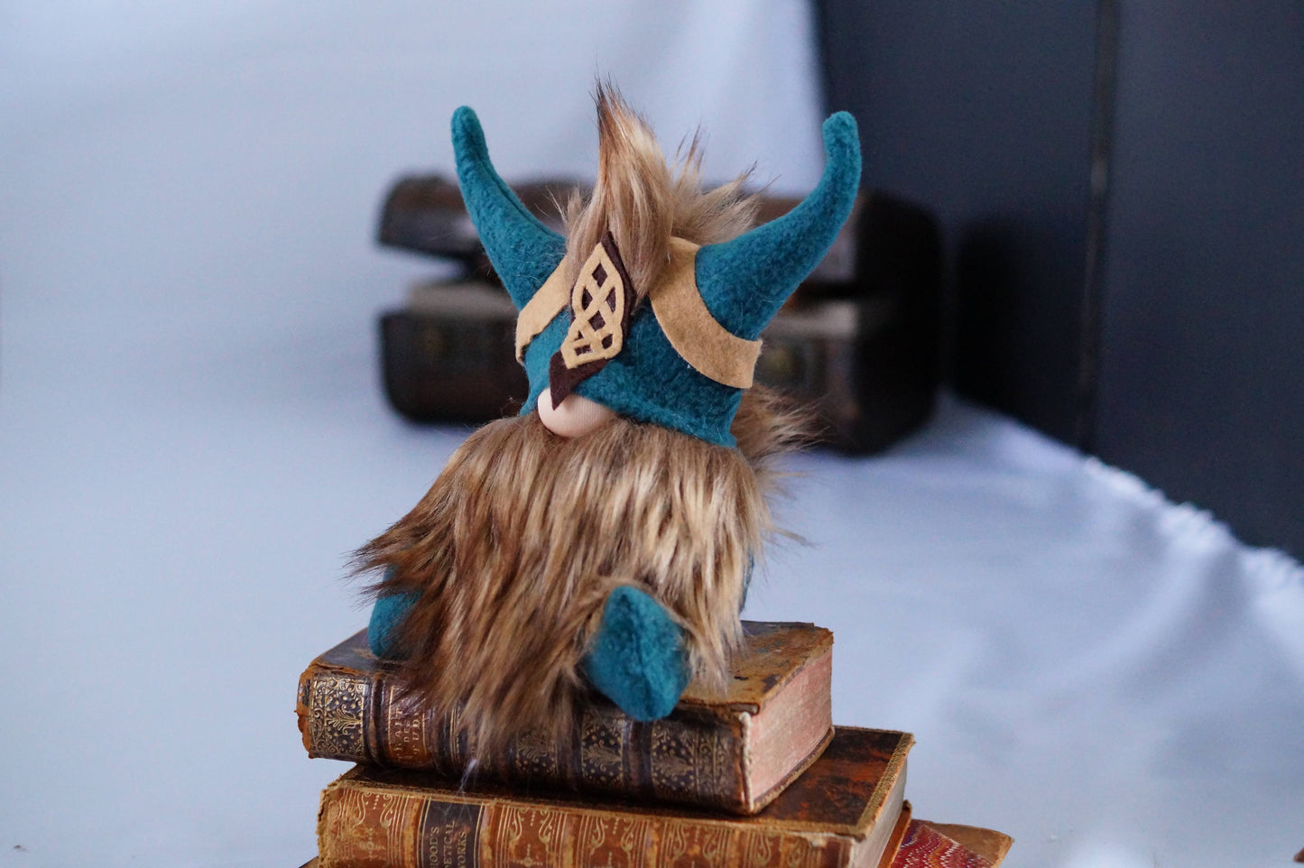 Gnomevillestudios - Viking Gnome- Blue with honey beard