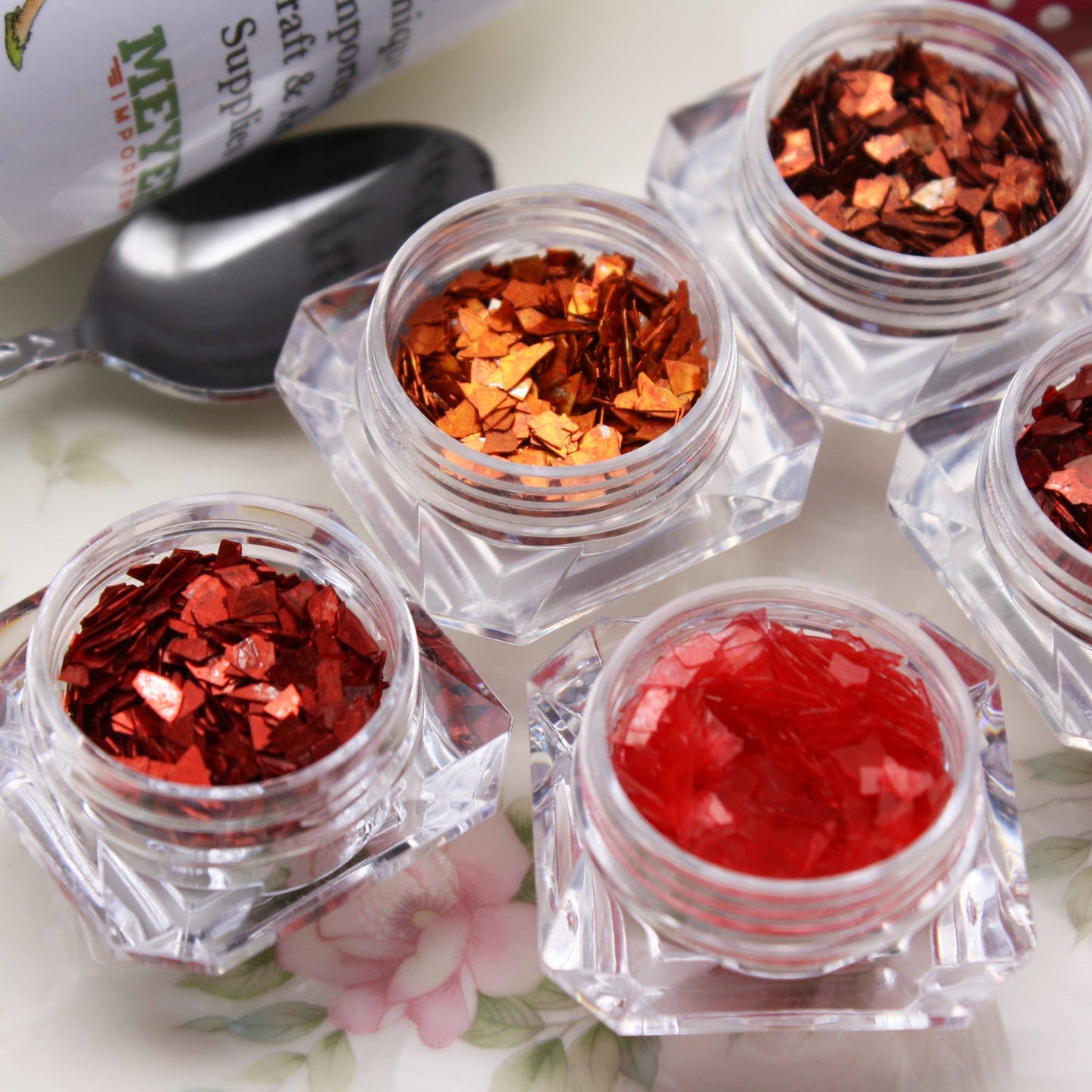 Meyer Imports : Super Shards - Reds & Oranges - 6 Glitters