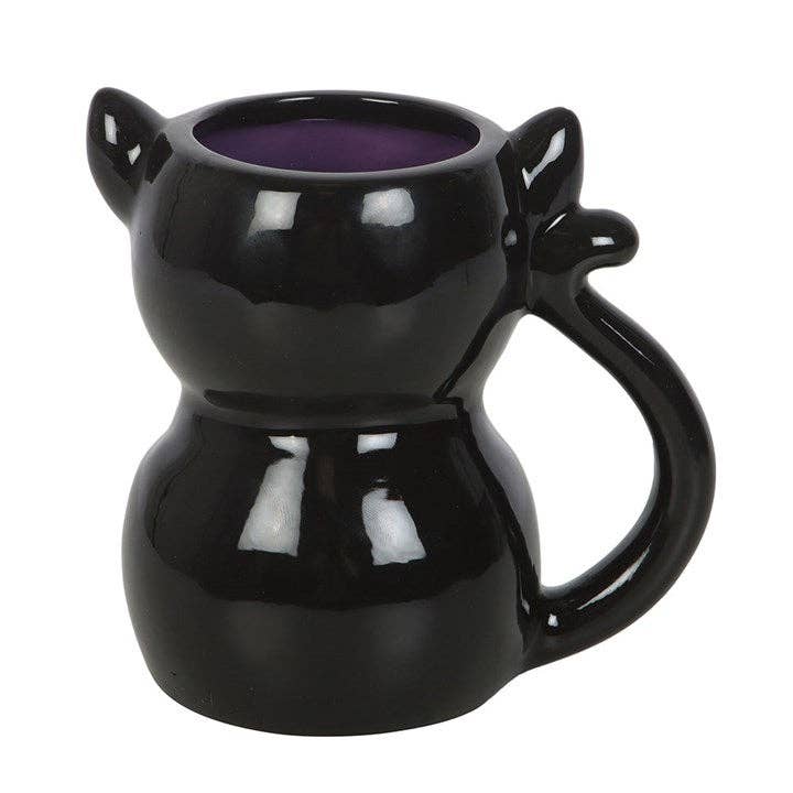 Something Different Wholesale Cute and Creepy Gothic Black Cat Halloween Mug