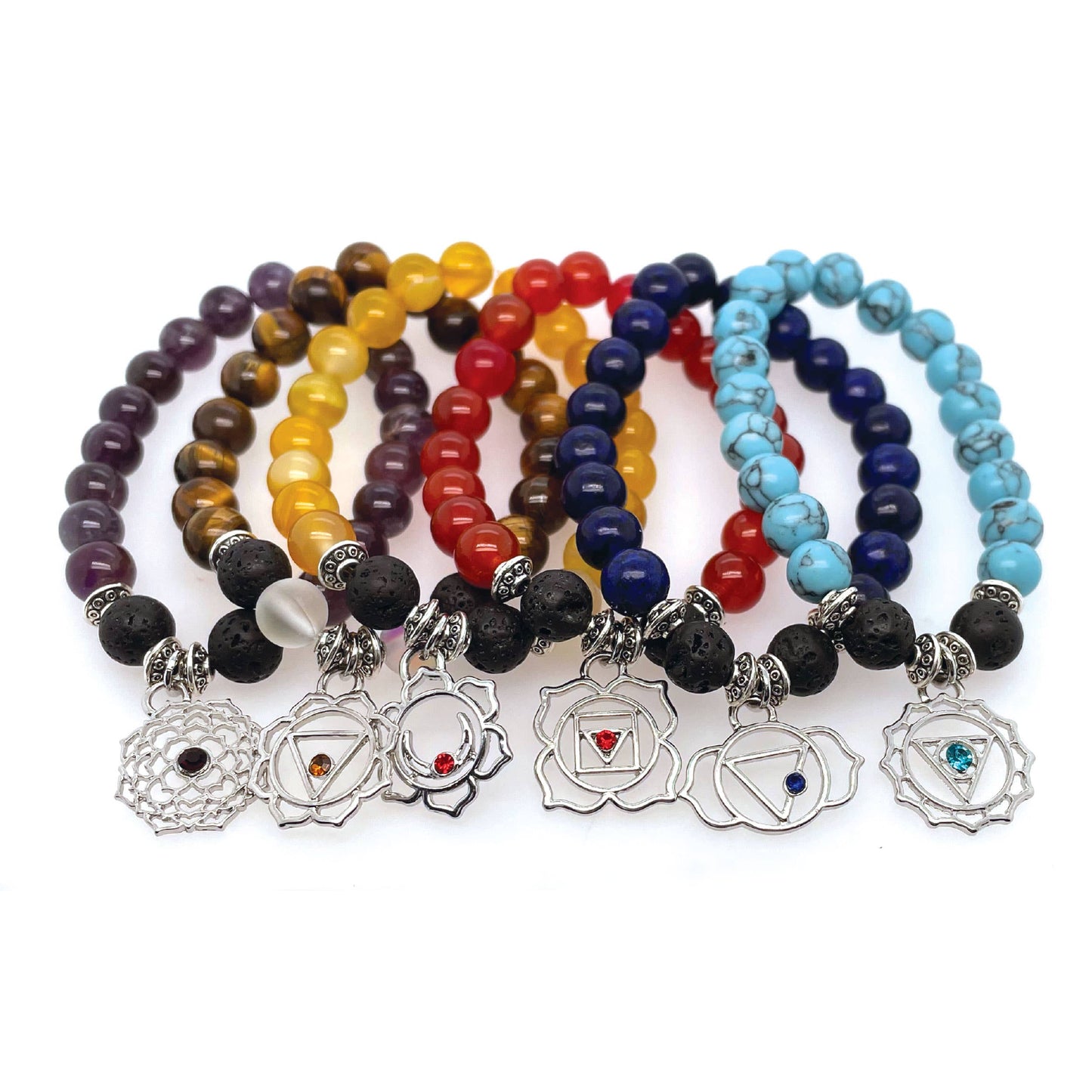 Chakra Stones and Charms DIY Bracelet Gift Set