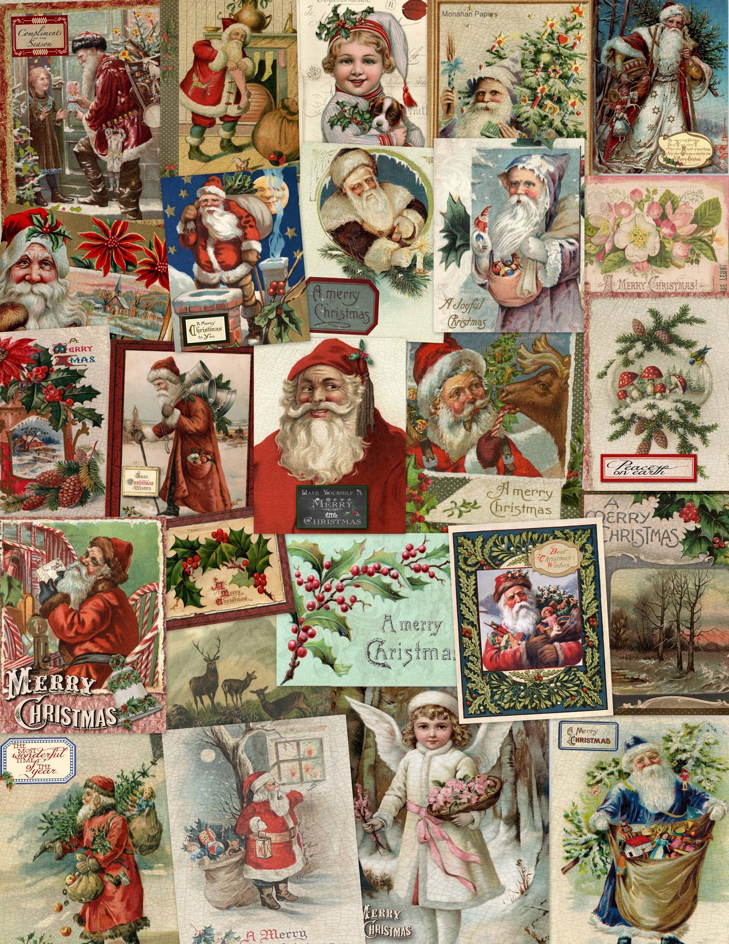 Monahan Papers - Assorted 11" x 17" 50 Piece Christmas Papers Collection