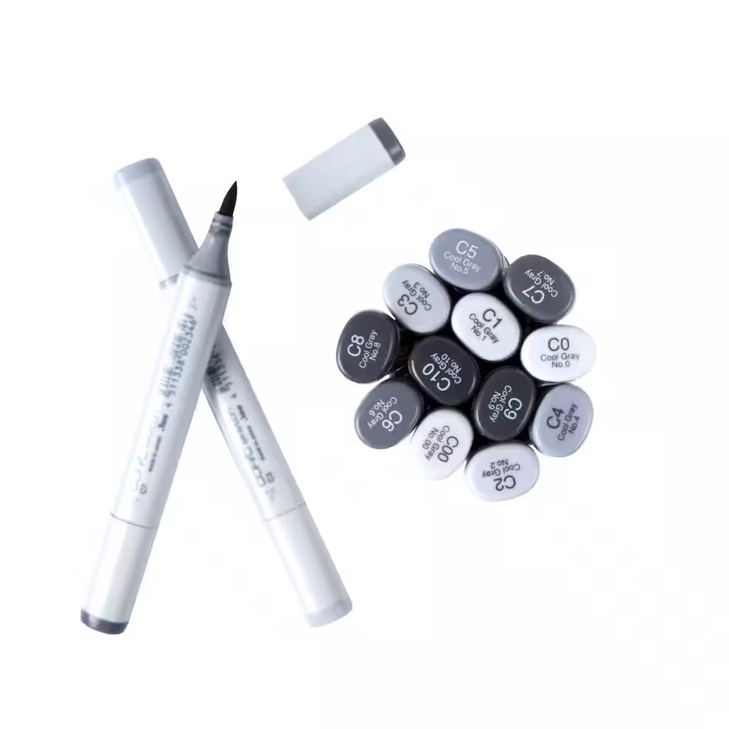 Copic Sketch Markers Grey's / Black's (100/110/C/W)