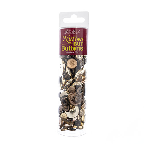 Nutton but Buttons 130g Tube Mixed Sizes Plastic Gold