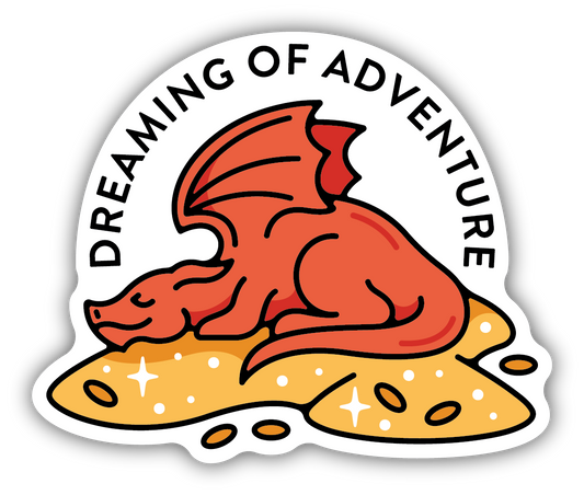 DREAMING OF ADVENTURE DRAGON STICKER