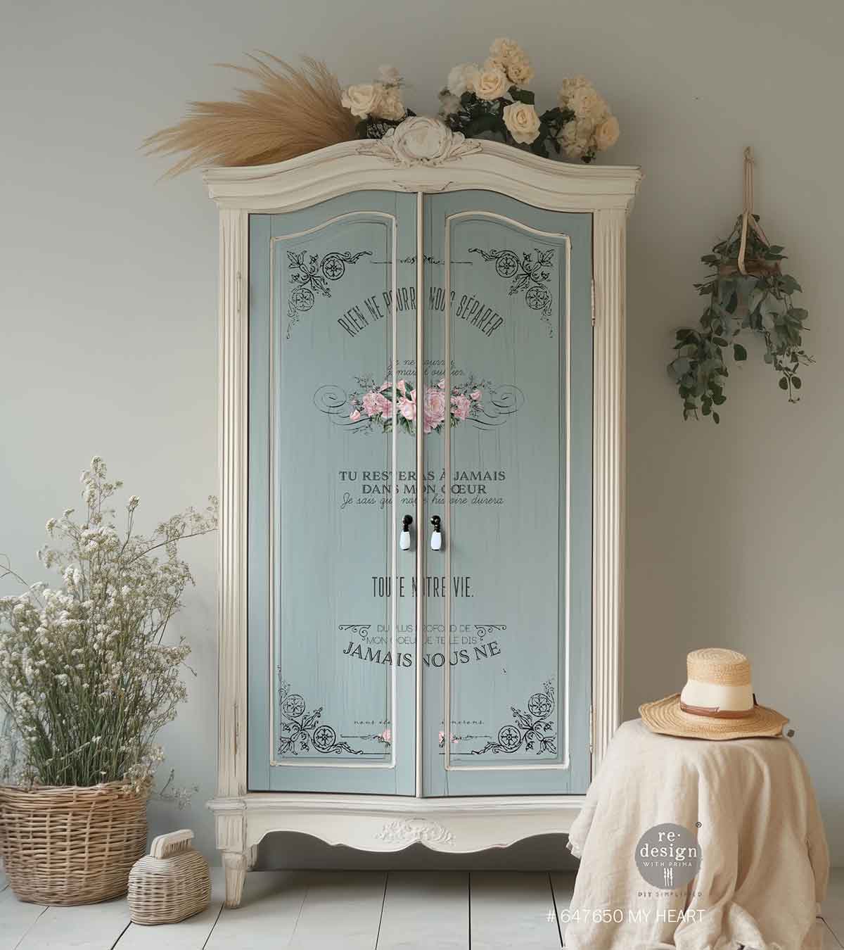 Re-Design With Prima® Decor Transfers - My Heart 24x35"