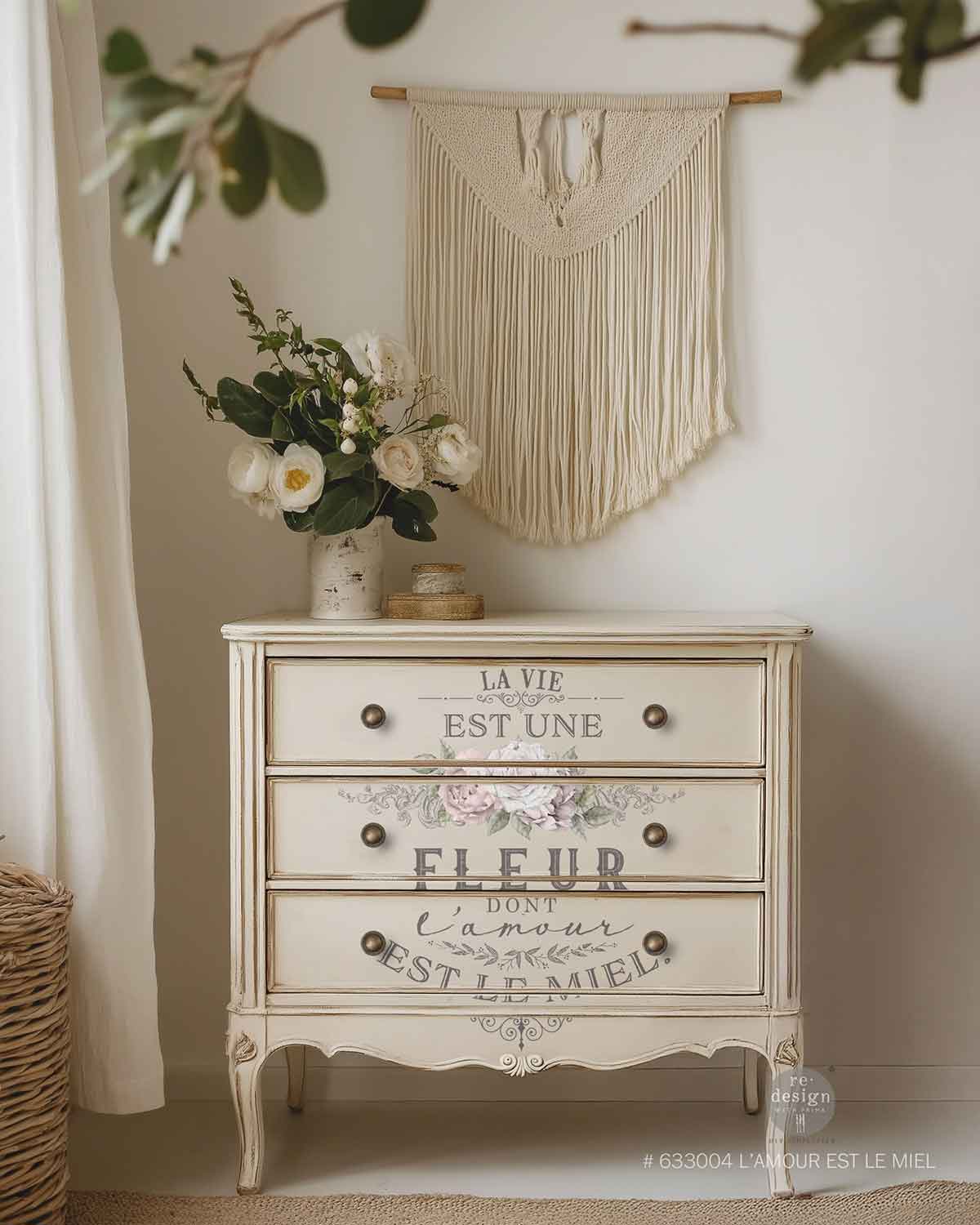 Re-Design With Prima® Decor Transfers - L'amour Est Le Miel 24x35"