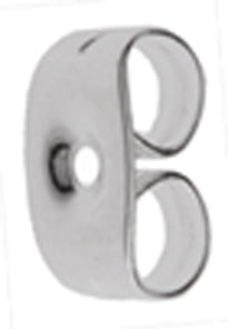 Ear Post Flat / Earring Butterfly Clutch - Nickel / Silver
