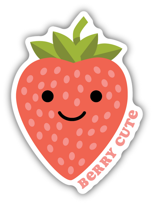 STRAW BERRY CUTE STICKER