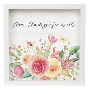 Butterfly Wishes - Mom Framed Sign 6x6"