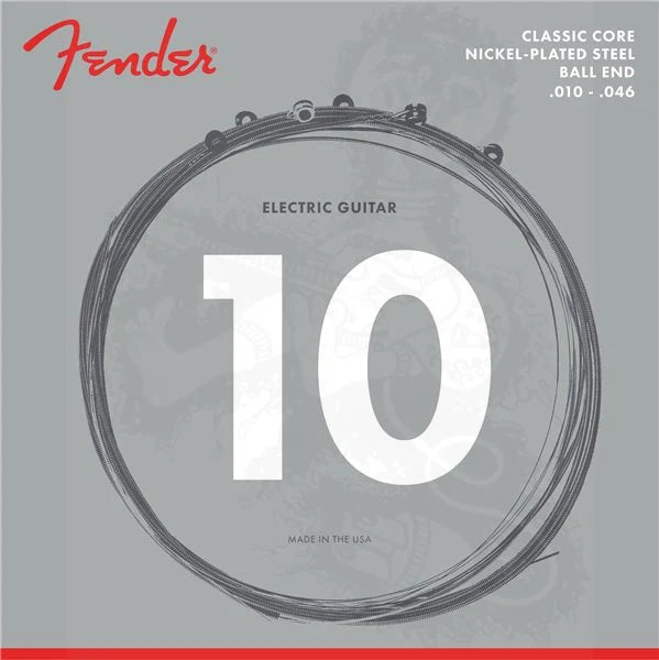 Fender classic core .010-.046 nickel plated steel ball end electric guitar strings