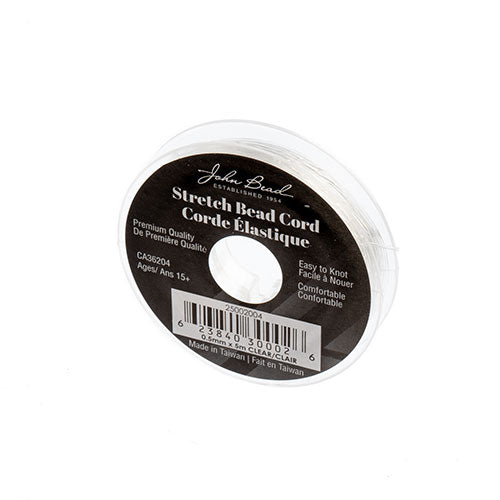 Stretch Bead Cord : Clear , .5mm