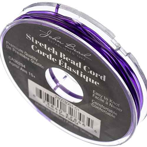 Stretch Bead Cord 1mm -Purple