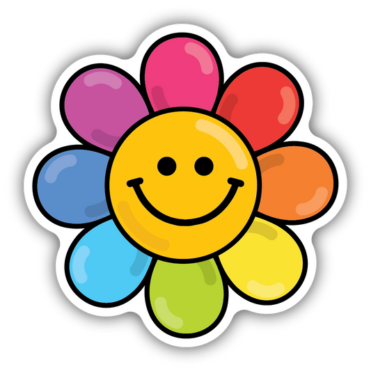 RAINBOW FLOWER STICKER