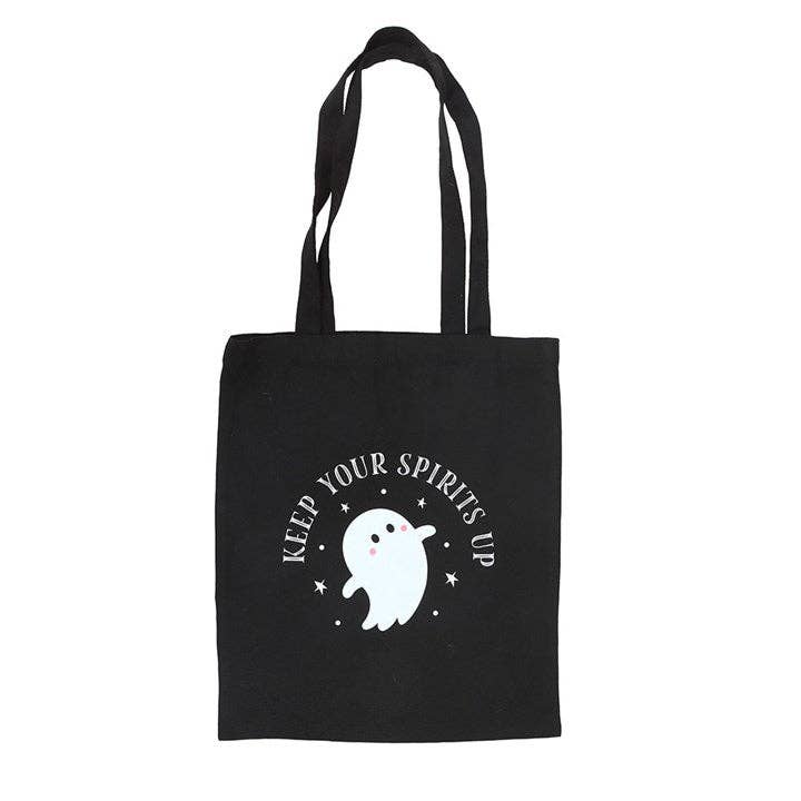 Something Different Wholesale Keep Your Spirits Up Halloween Ghost Polycotton Tote Bag