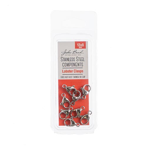 Stainless Steel Lobster Clasp 13x8mm 8pcs