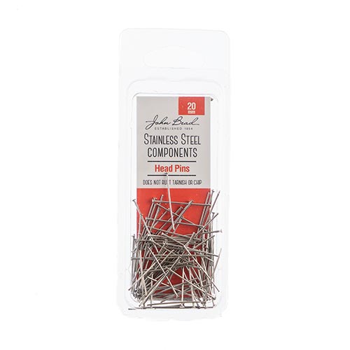 Stainless Steel Head Pins 20mm 100pcs