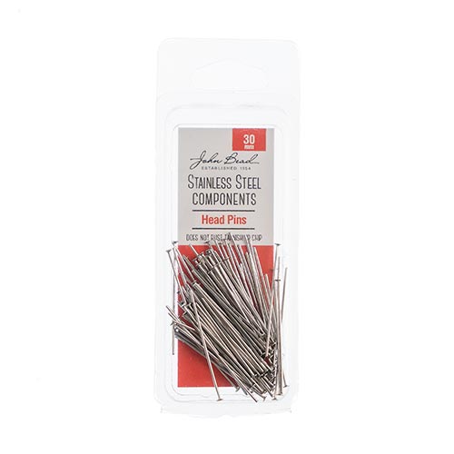 Stainless Steel Head Pins 30mm 100pcs