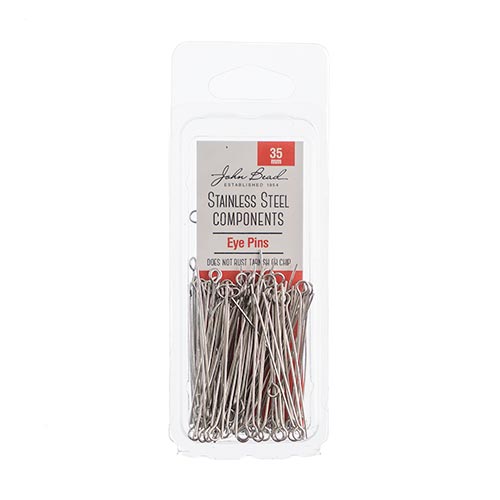 Stainless Steel Eye Pins 35mm 100pcs