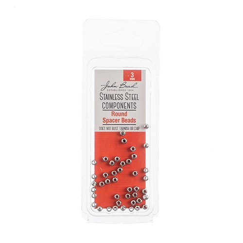 Stainless Steel Spacer Bead Round - 40pcs