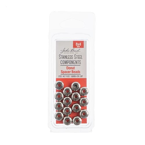 Stainless Steel Spacer Bead Donut - 15pcs