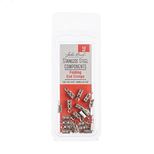 Stainless Steel Cord End Crimp 9.5mm 20pcs