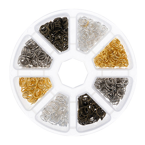 Findings - Assortment Round 8 Slots Jump Rings 1200pcs
