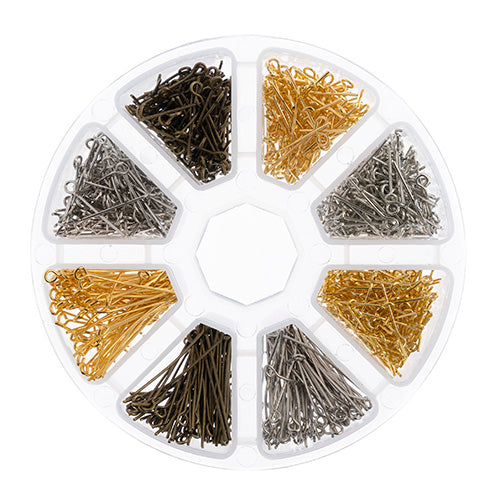 Findings - Assortment Round 8 Slots Eye Pins 1000pcs