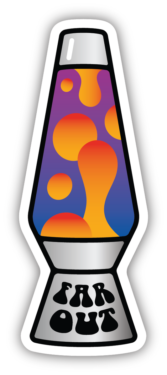 FAR OUT LAVA LAMP STICKER