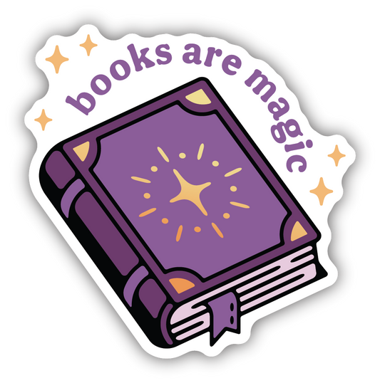 BOOKS ARE MAGIC STICKER