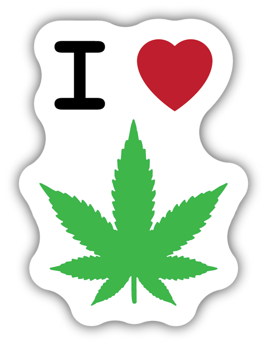 I <3  Marijuana Sticker