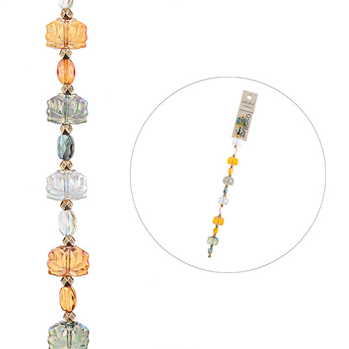 Crystal Lane DIY Flower 7in Bead Strand Lotus Mix - 10x14mm-