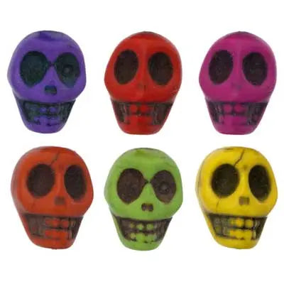 Semi-Precious Skull 10mm 8in Multi color