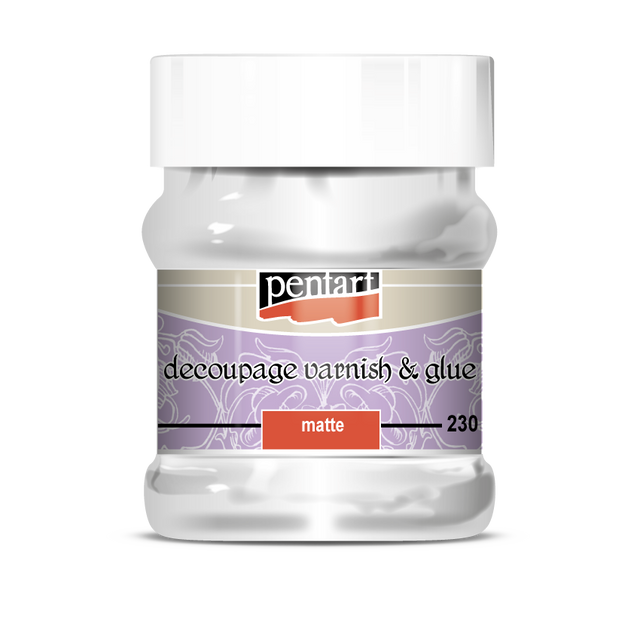 Pentart : Decoupage Varnish & Glue Matte 50ml,100ml, 230ml, 500ml